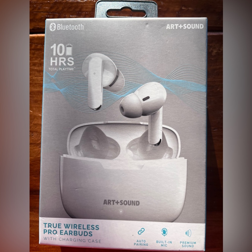 NIB Art+Sound Wireless Earbuds with Built-in Mic #4
